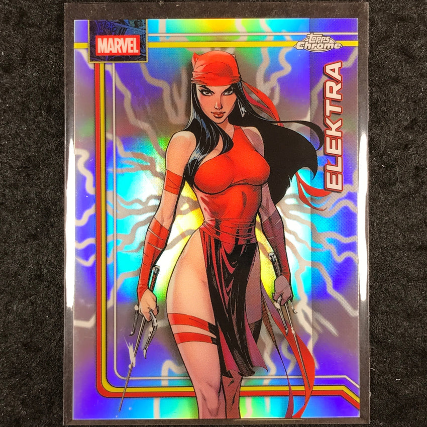 2026 Topps Chrome Marvel Comics ELEKTRA Storm's Lightning Refractor #116