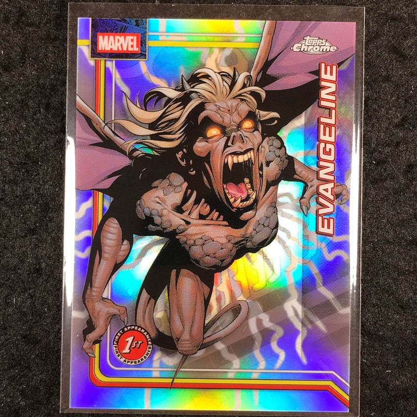 2026 Topps Chrome Marvel Comics EVANGELINE Storm's Lightning Refractor #117