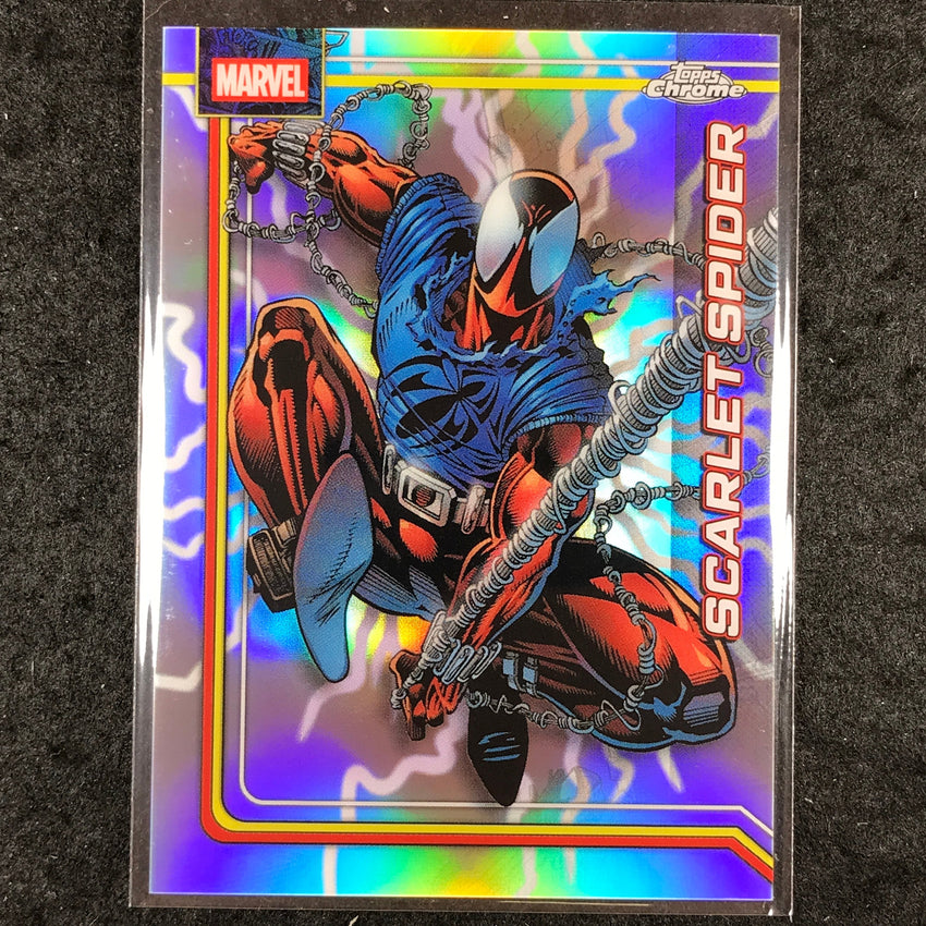 2026 Topps Chrome Marvel Comics SCARLET SPIDER Storm's Lightning Refractor #146