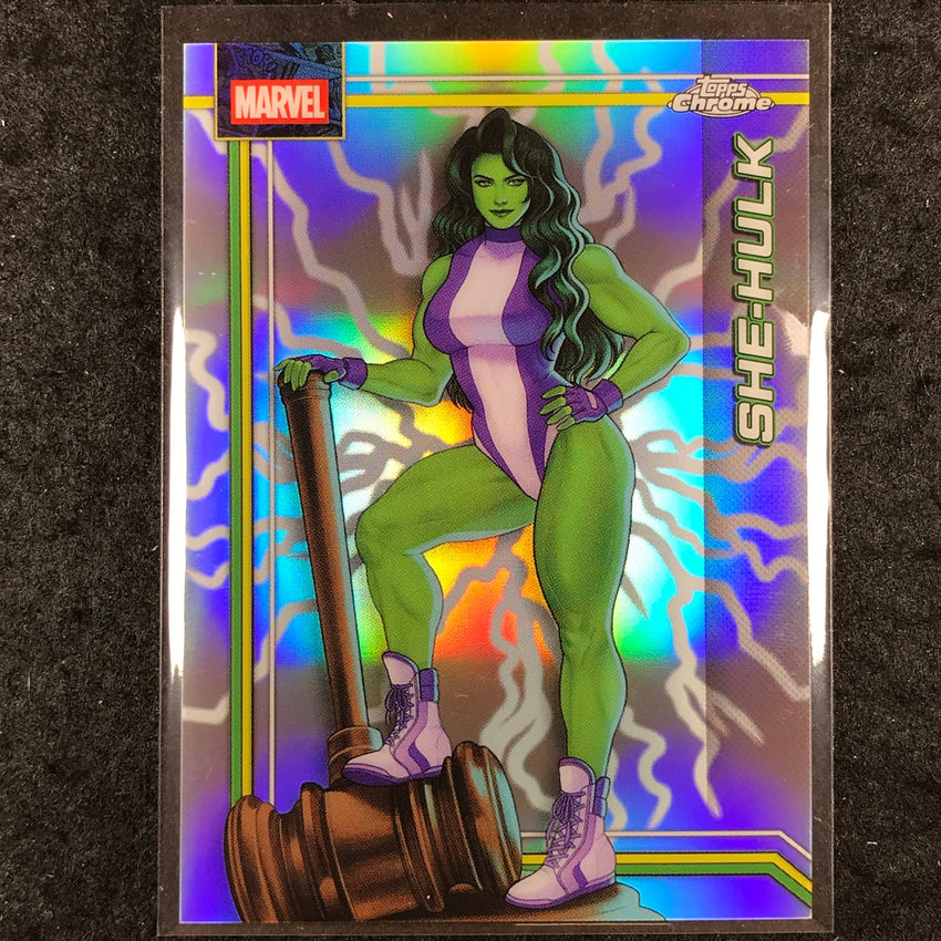 2026 Topps Chrome Marvel Comics SHE-HULK Storm's Lightning Refractor #151