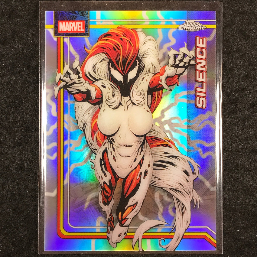 2026 Topps Chrome Marvel Comics SILENCE Storm's Lightning Refractor #155