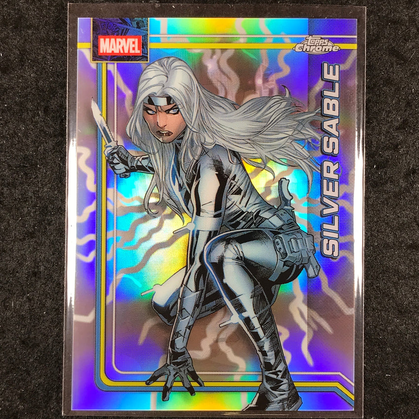 2026 Topps Chrome Marvel Comics SILVER SABLE Storm's Lightning Refractor #158
