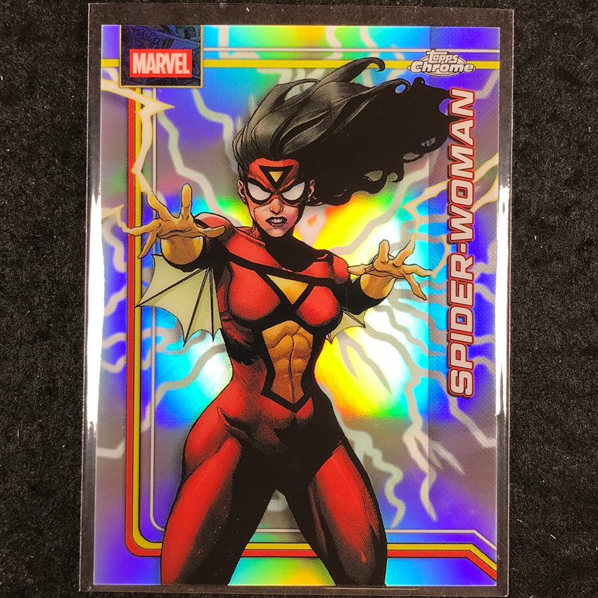 2026 Topps Chrome Marvel Comics SPIDER-WOMAN Storm's Lightning Refractor #167