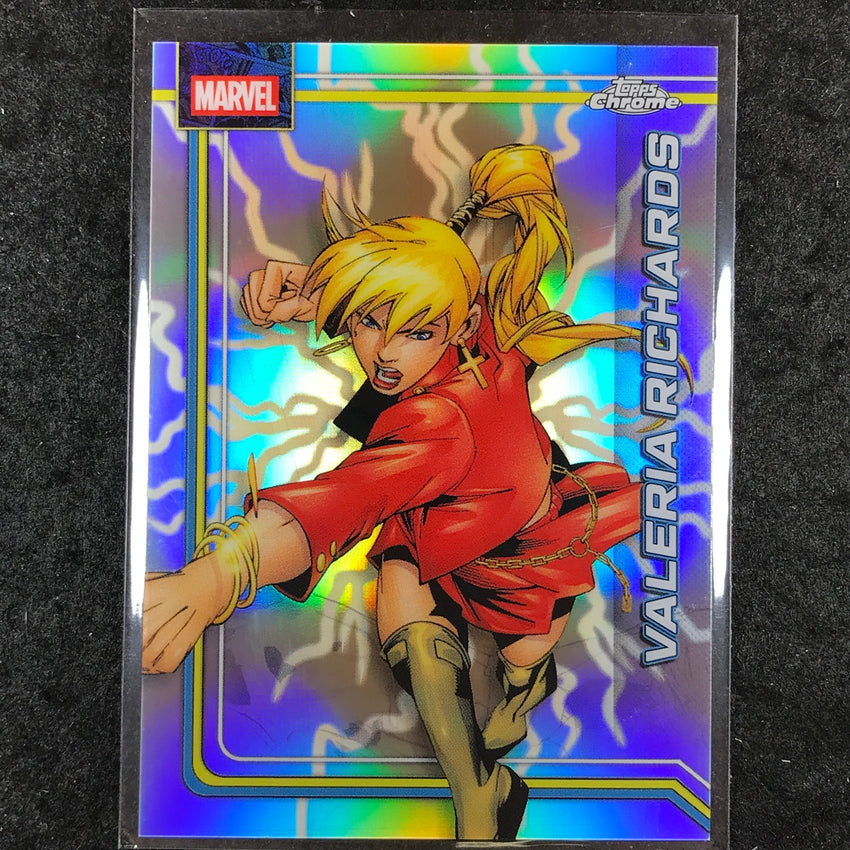 2026 Topps Chrome Marvel Comics VALERIA RICHARDS Storm Lightning Refractor #186