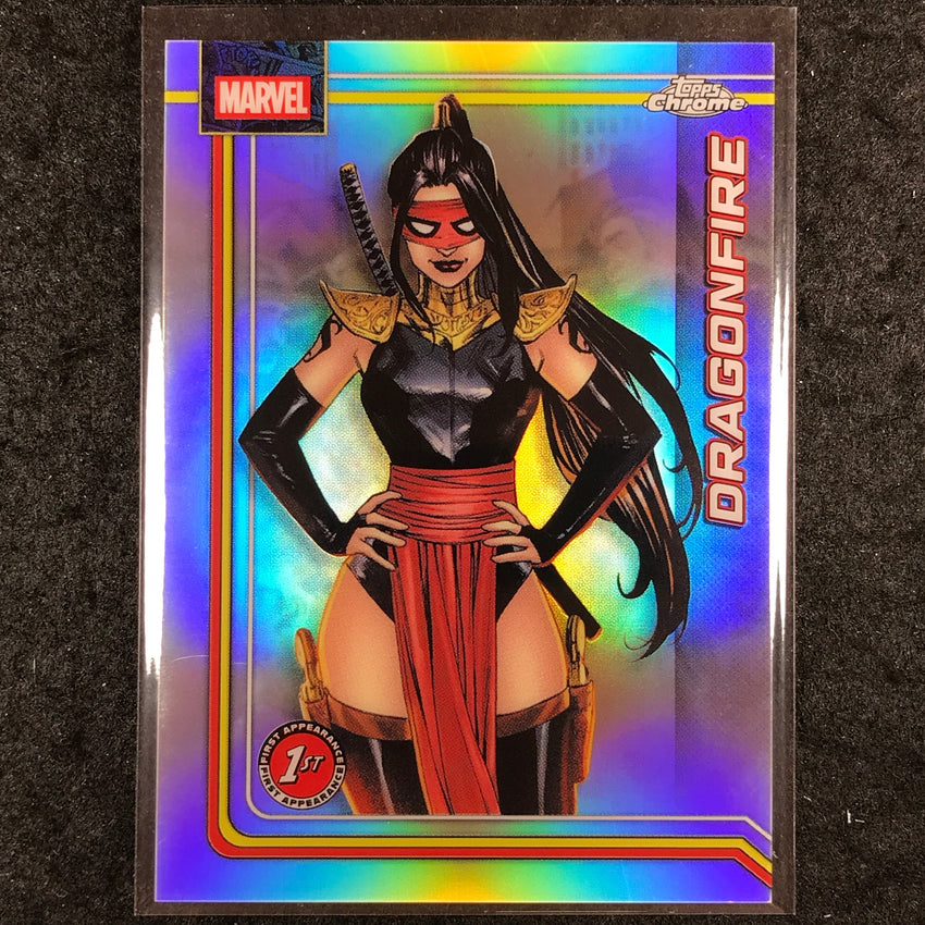2026 Topps Chrome Marvel Comics DRAGONFIRE Debut Base Refractor #33