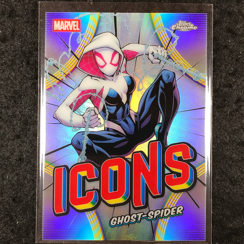 2026 Topps Chrome Marvel Comics GHOST-SPIDER Marvel Icons #MI-07