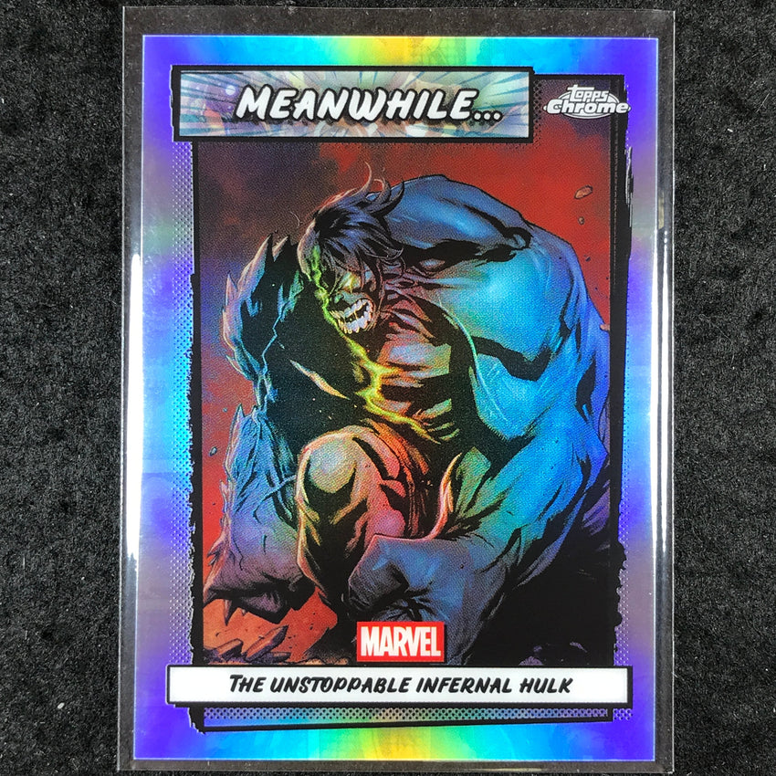 2026 Topps Chrome Marvel Comics THE UNSTOPPABLE INFERNAL HULK Meanwhile#MW-18