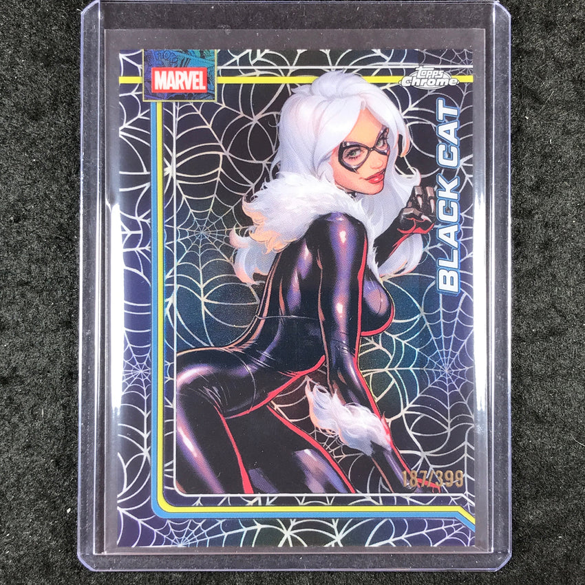 2026 Topps Chrome Marvel Comics BLACK CAT Spider-Web Refractor 187/399 #13