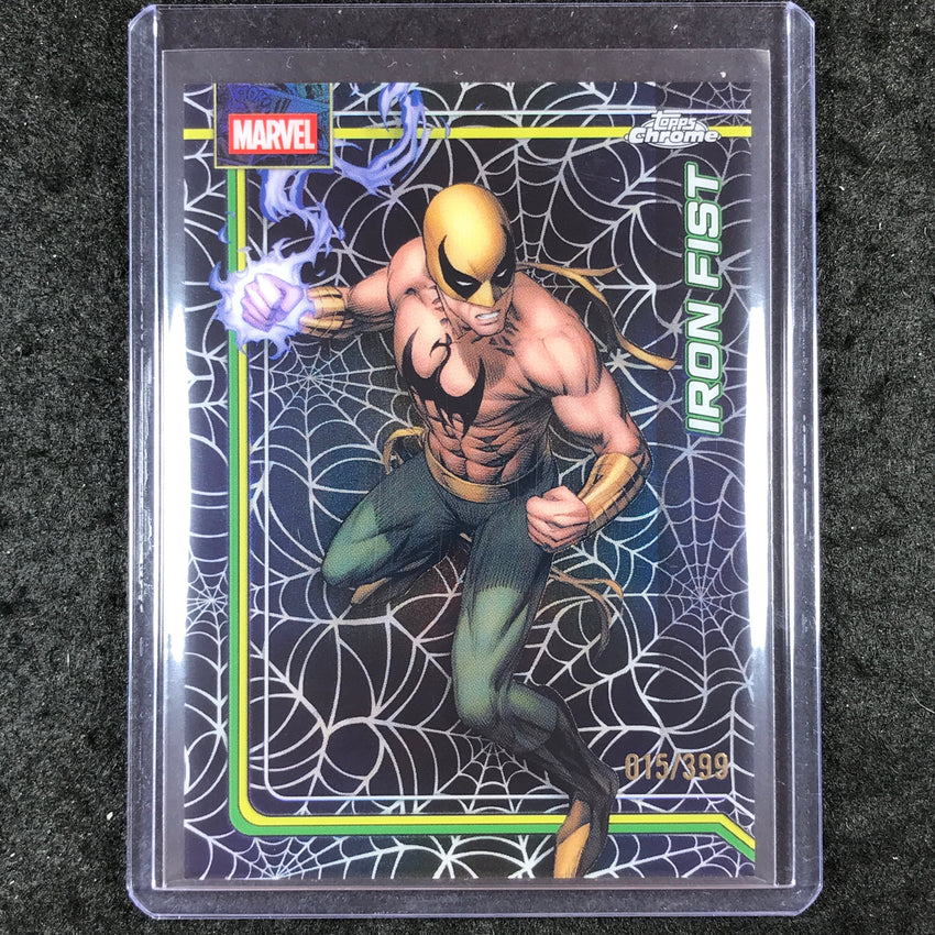 2026 Topps Chrome Marvel Comics IRON FIST Spider-Web Refractor 15/399 #56