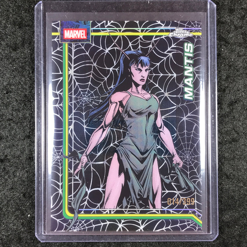 2026 Topps Chrome Marvel Comics MANTIS Spider-Web Refractor 14/399 #76