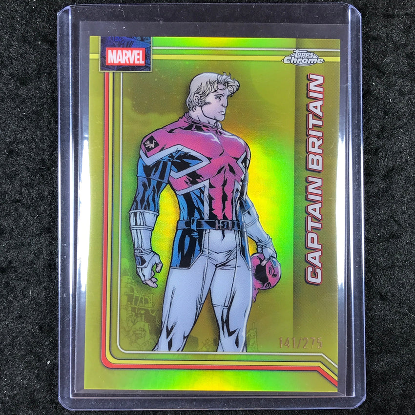 2026 Topps Chrome Marvel Comics CAPTAIN BRITAIN Yellow 141/275 #20