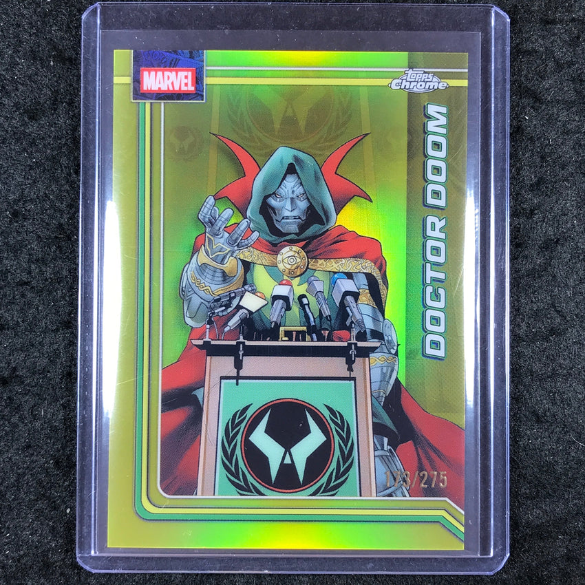 2026 Topps Chrome Marvel Comics DOCTOR DOOM Yellow 173/275 #28