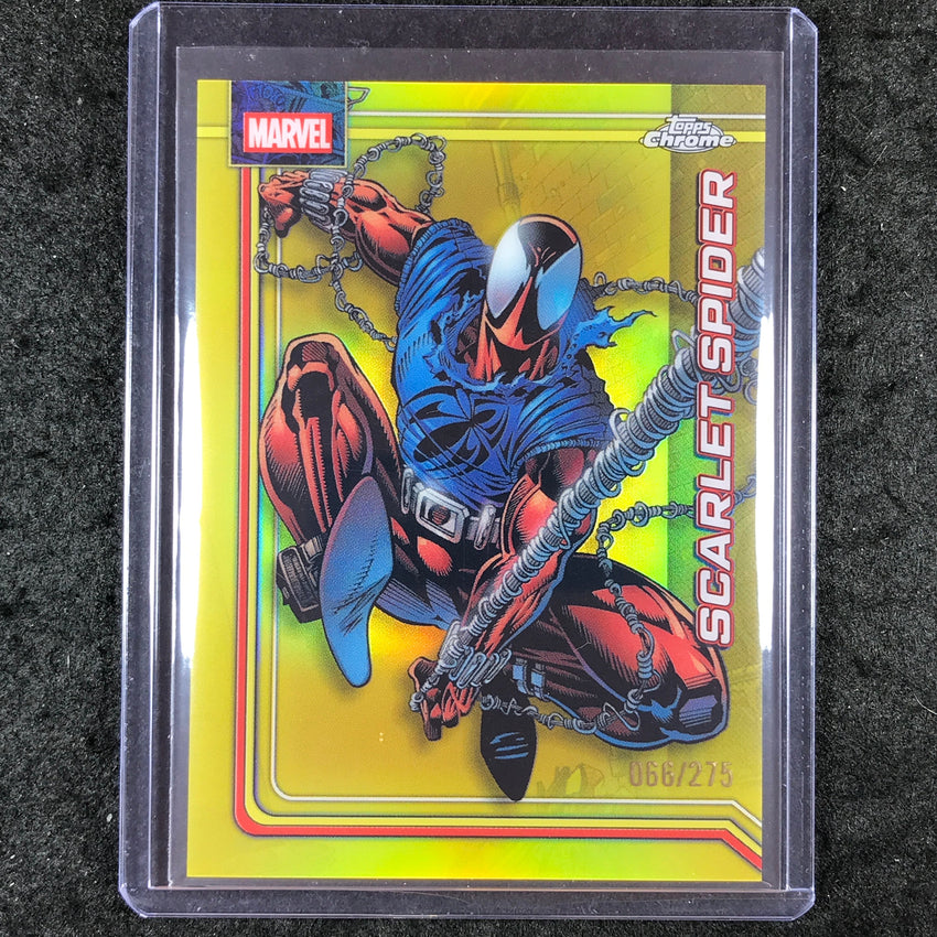2026 Topps Chrome Marvel Comics SCARLET SPIDER Yellow 66/275 #146