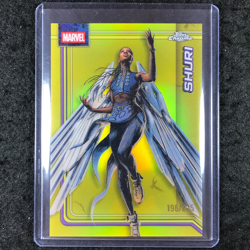 2026 Topps Chrome Marvel Comics SHURI Yellow 196/275 #154