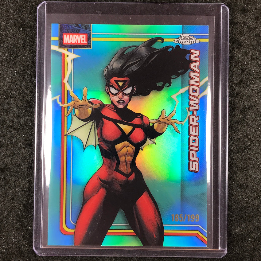 2026 Topps Chrome Marvel Comics SPIDER-WOMAN Aqua 185/199 #167