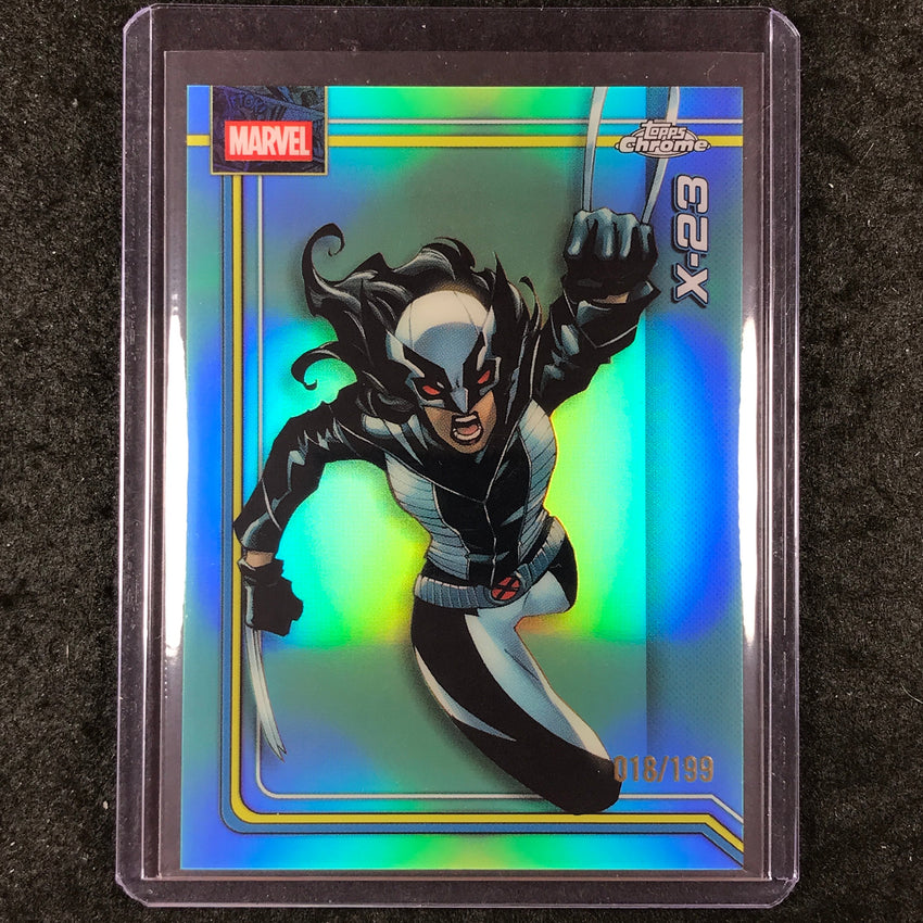 2026 Topps Chrome Marvel Comics X-23 Aqua 18/199 #200