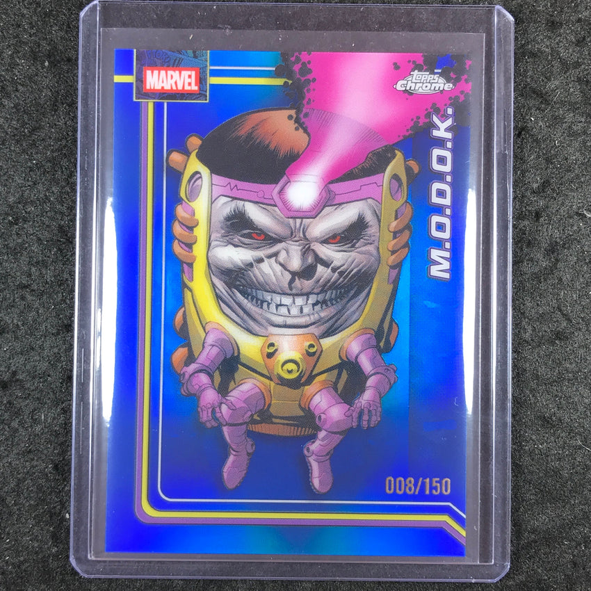 2026 Topps Chrome Marvel Comics M.O.D.O.K. Blue 8/150 #73