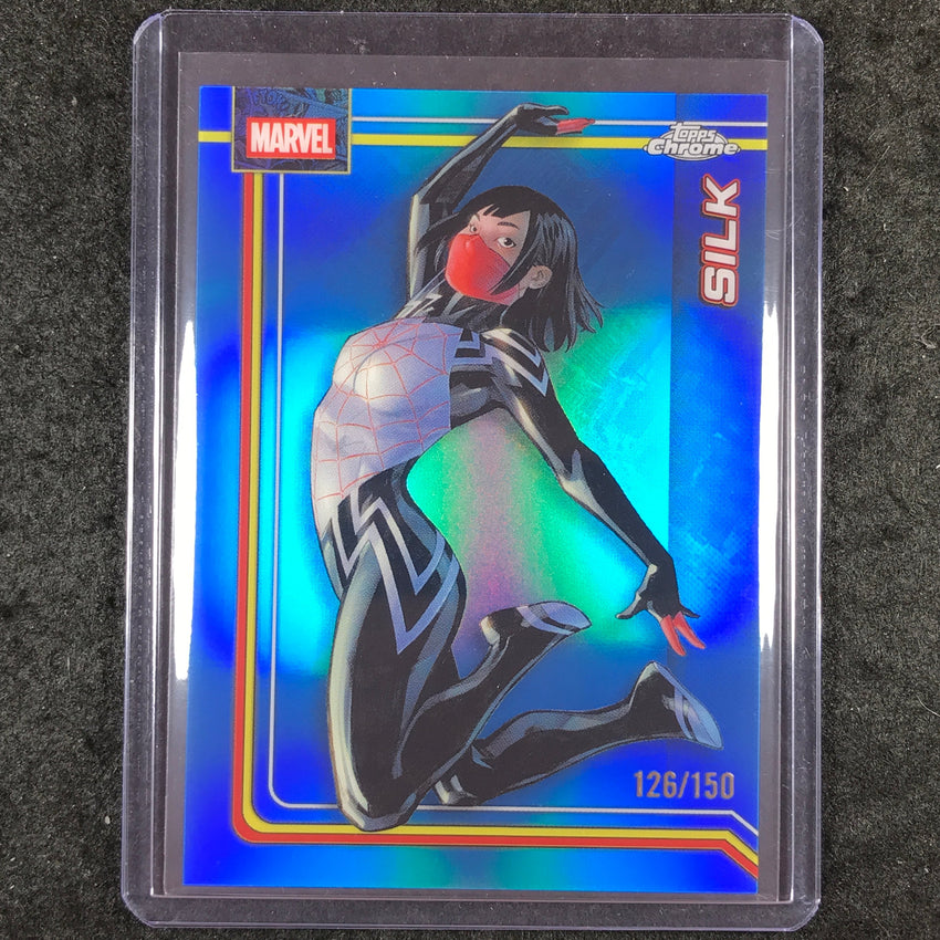 2026 Topps Chrome Marvel Comics SILK Blue 126/150 #156