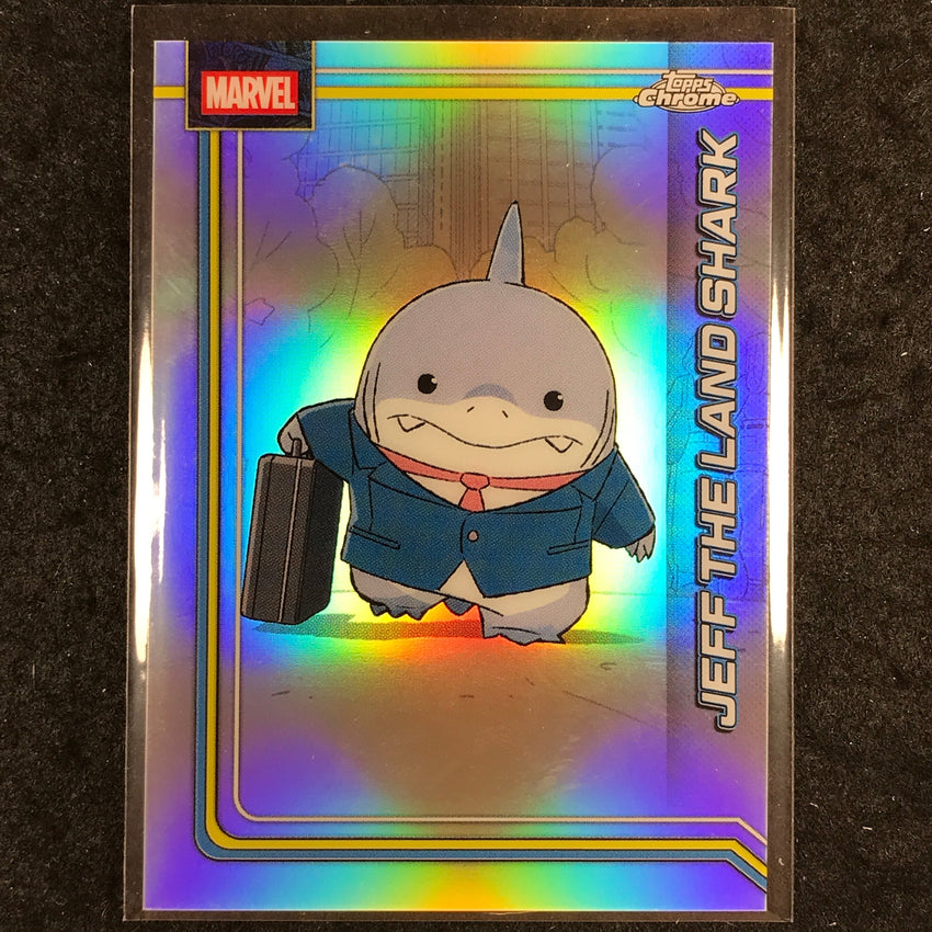 2026 Topps Chrome Marvel Comics JEFF THE LAND SHARK Base Refractor #60
