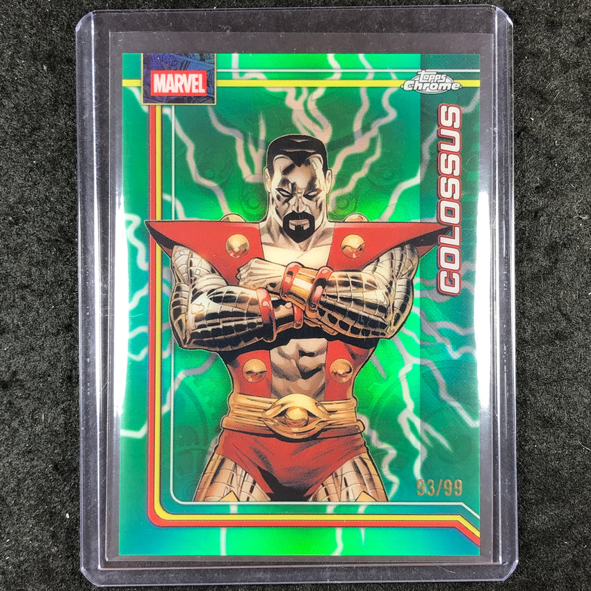 2026 Topps Chrome Marvel Comics COLOSSUS Storm's Lightning Green 93/99 #23