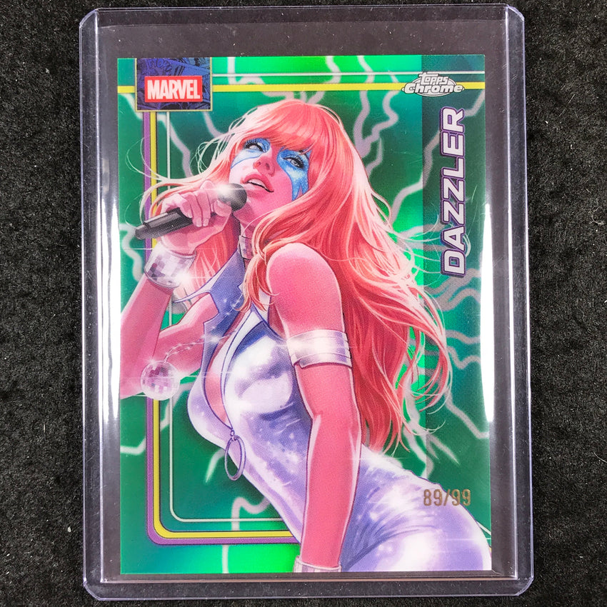 2026 Topps Chrome Marvel Comics DAZZLER Storm's Lightning Green 89/99 #26
