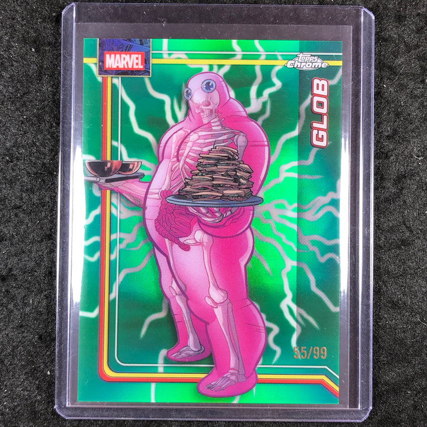 2026 Topps Chrome Marvel Comics GLOB Storm's Lightning Green 55/99 #43