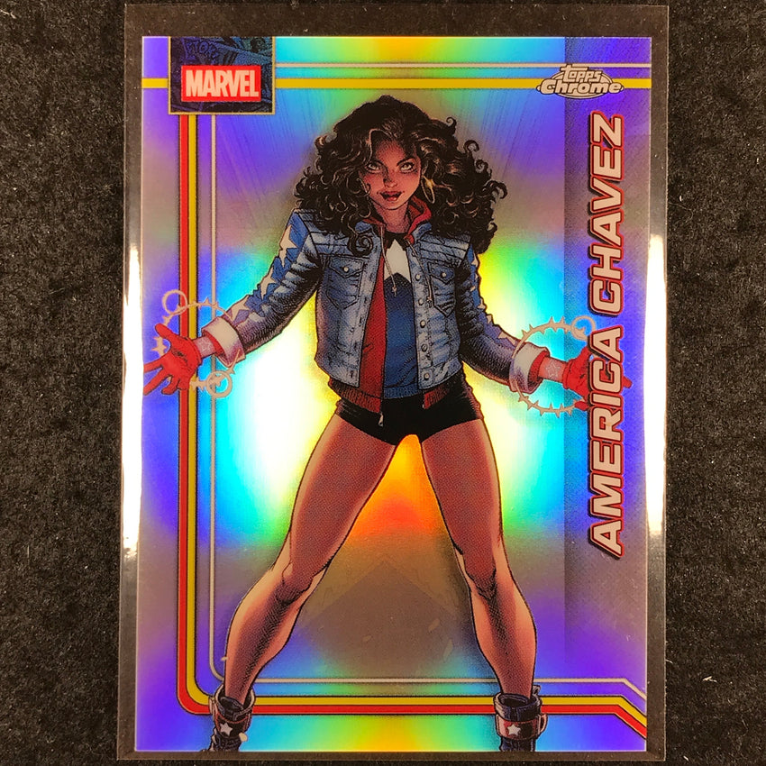 2026 Topps Chrome Marvel Comics AMERICA CHAVEZ Base Refractor #5
