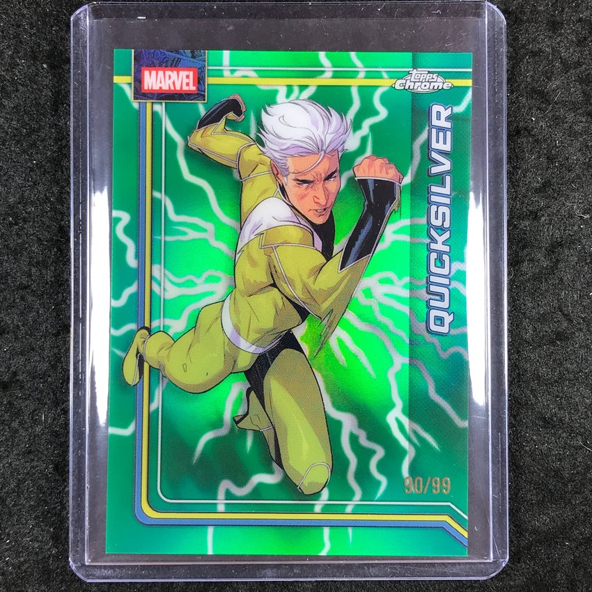 2026 Topps Chrome Marvel Comics QUICKSILVER Storm's Lightning Green 90/99 #93