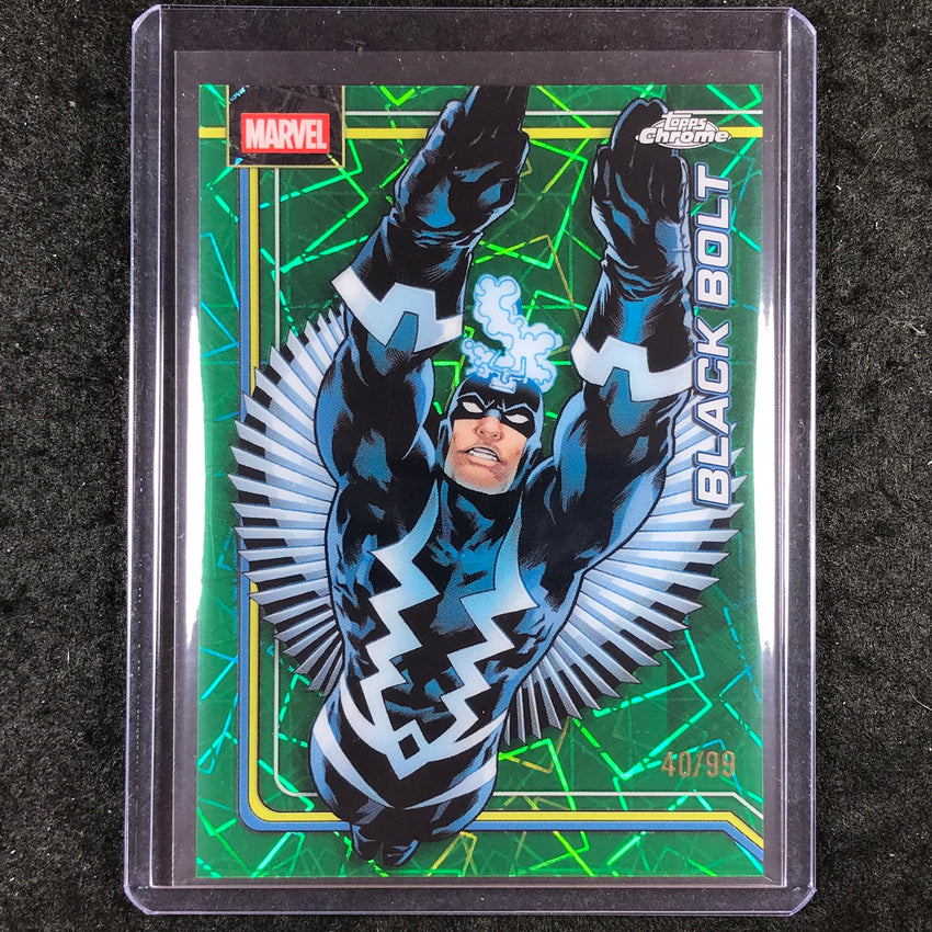 2026 Topps Chrome Marvel Comics BLACK BOLT Hulk Green Lazer 40/99 #12