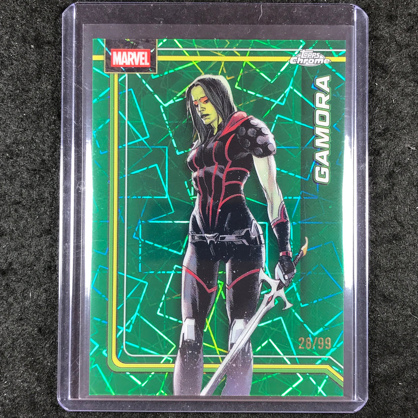 2026 Topps Chrome Marvel Comics GAMORA Hulk Green Lazer 28/99 #40