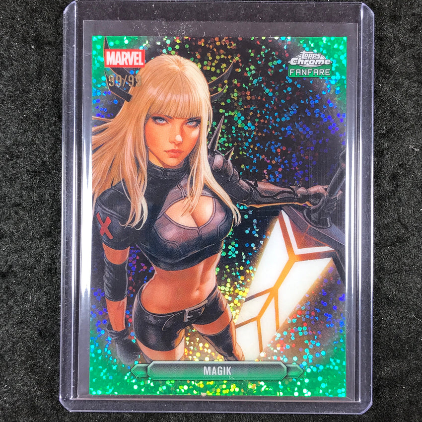 2026 Topps Chrome Marvel Comics MAGIK Fanfare Green Speckle 99/99 #25
