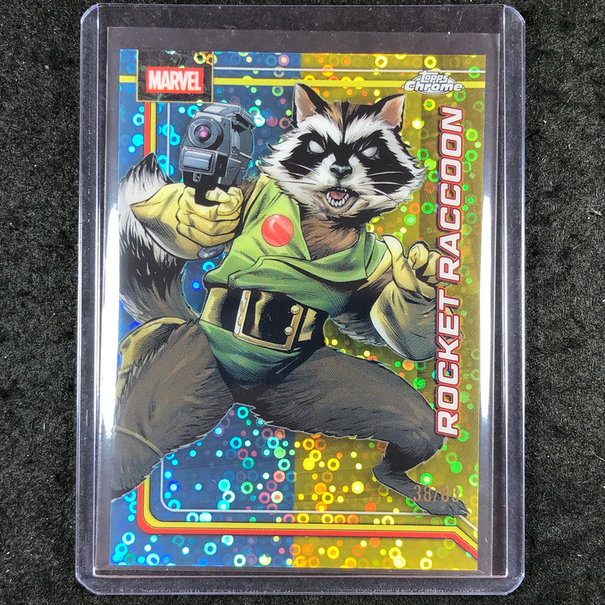 2026 Topps Chrome Marvel Comics ROCKET RACCOON Dazzler's Rhythm 38/80 #98