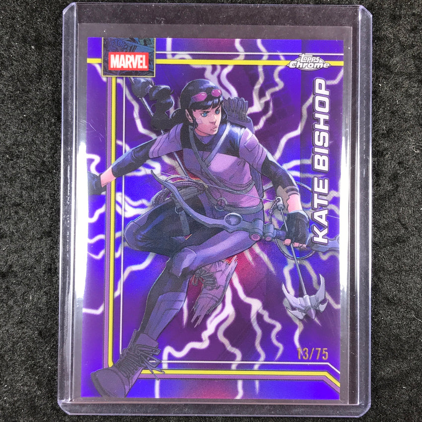 2026 Topps Chrome Marvel Comics KATE BISHOP Storm's Lightning Purple 13/75 #63