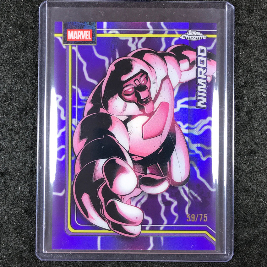 2026 Topps Chrome Marvel Comics NIMROD Storm's Lightning Purple 59/75 #139