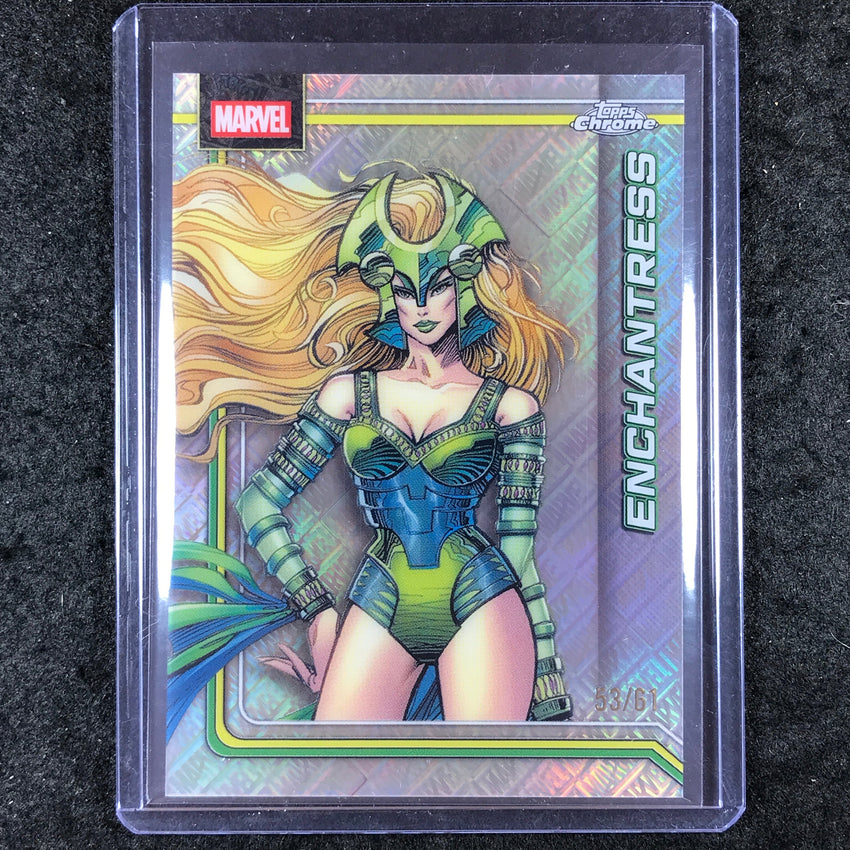 2026 Topps Chrome Marvel Comics ENCHANTRESS Marvel Logofractor 53/61 #35