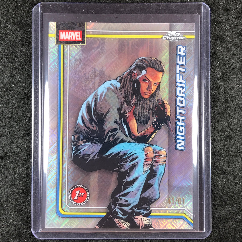 2026 Topps Chrome Marvel Comics NIGHTDRIFTER Debut Marvel Logofractor 41/61 #88