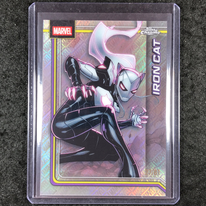 2026 Topps Chrome Marvel Comics IRON CAT Marvel Logofractor 27/61 #127