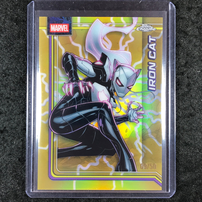 2026 Topps Chrome Marvel Comics IRON CAT Storm's Lightning Gold 9/50 #127
