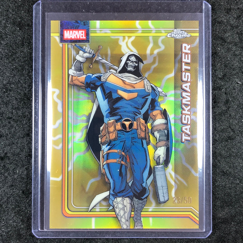 2026 Topps Chrome Marvel Comics TASKMASTER Storm's Lightning Gold 23/50 #173