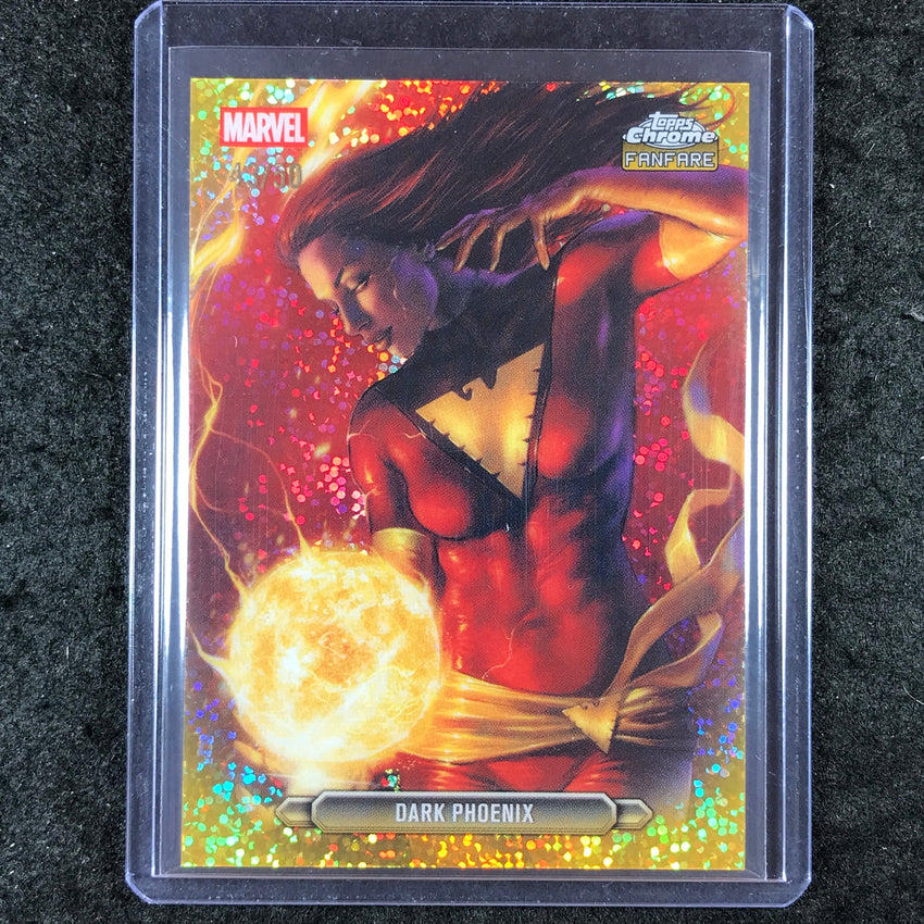 2026 Topps Chrome Marvel Comics DARK PHOENIX Fanfare Gold Speckle 43/50 #21