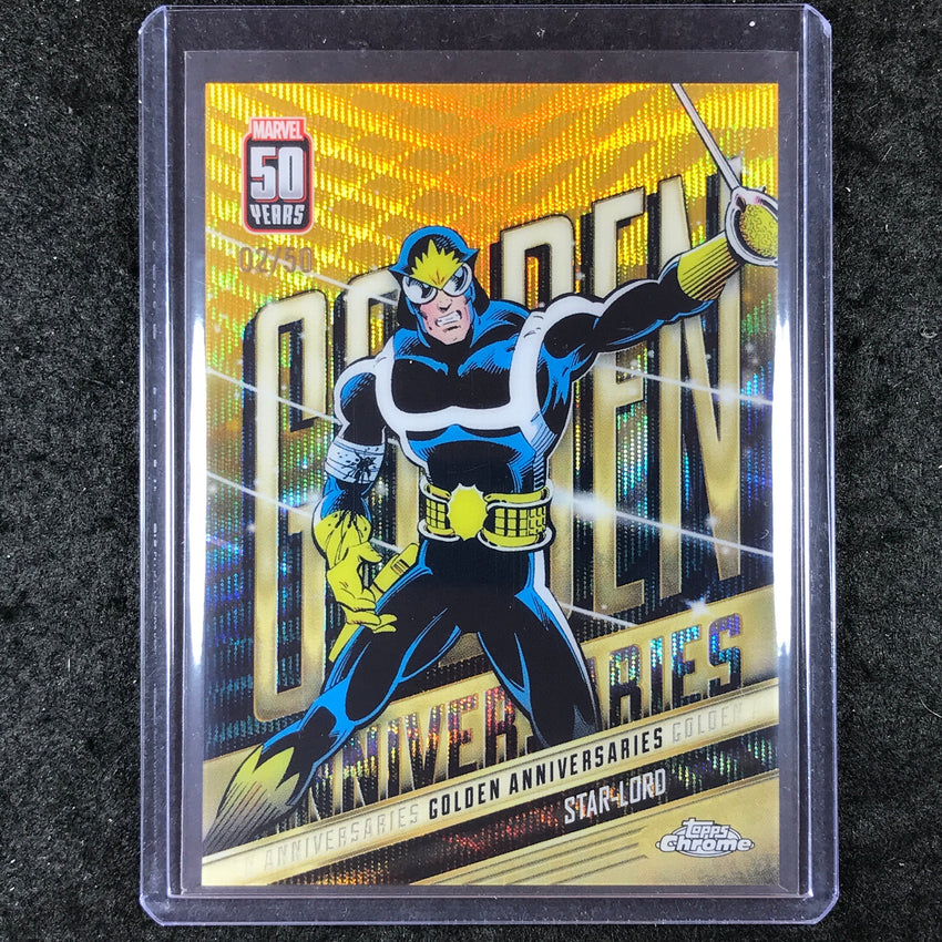 2026 Topps Chrome Marvel Comics STAR-LORD Golden Anniversaries 2/50 #10