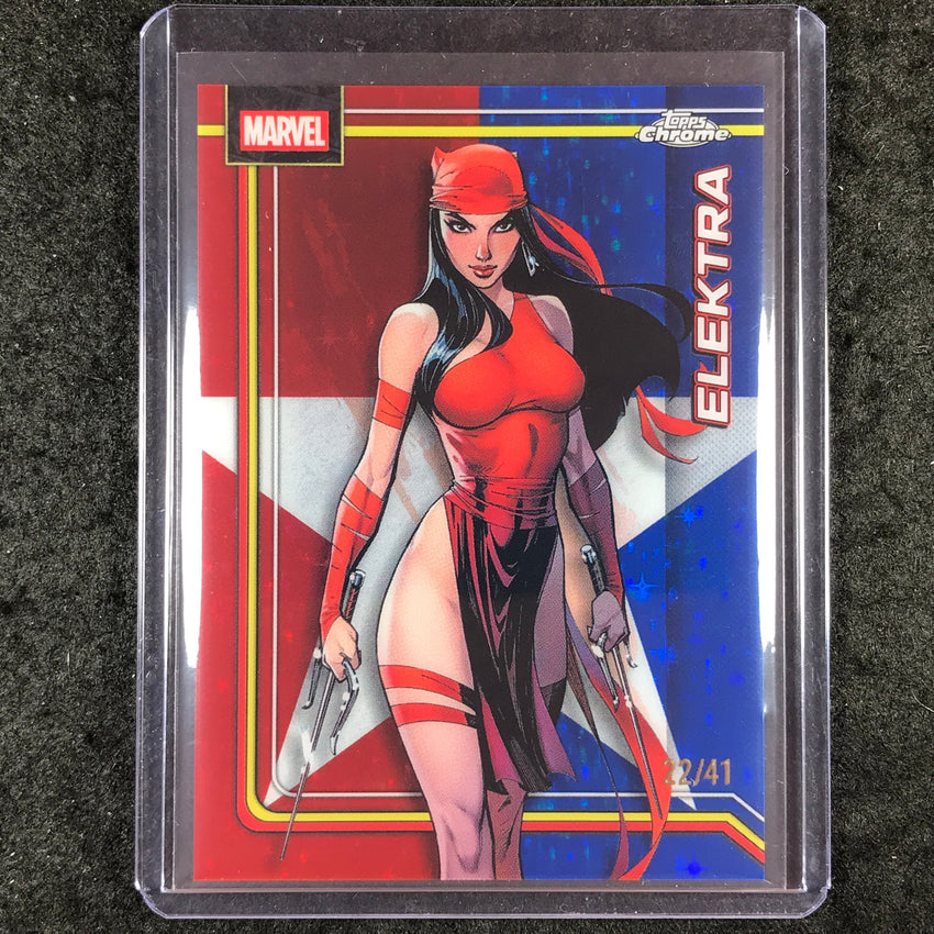 2026 Topps Chrome Marvel Comics ELEKTRA Captain America's Star 22/41 #116