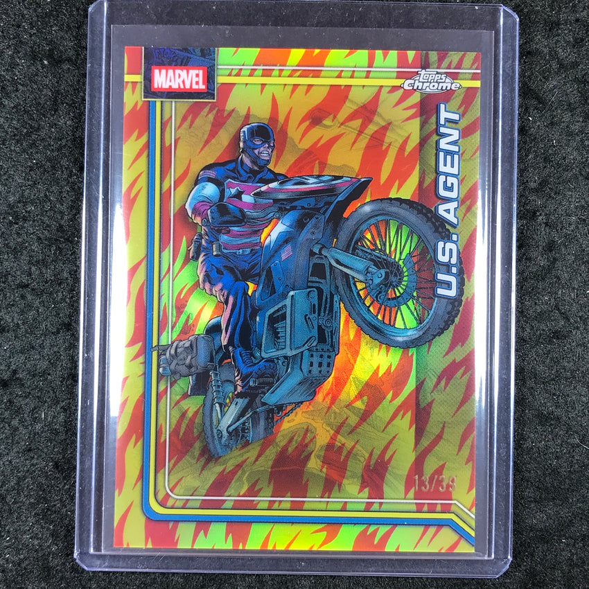 2026 Topps Chrome Marvel Comics U.S. AGENT Human Torch 13/39 #182