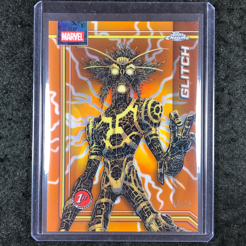 2026 Topps Chrome Marvel Comics GLITCH Debut Storm's Lightning Orange 14/25 #119