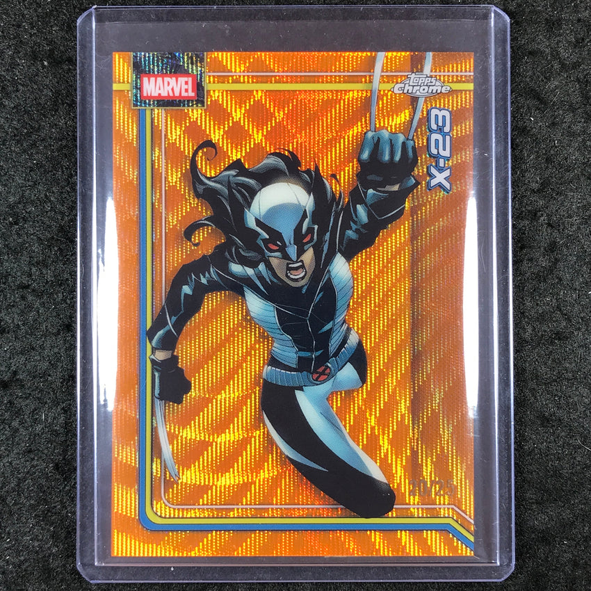 2026 Topps Chrome Marvel Comics X-23 Orange Wave 20/25 #200