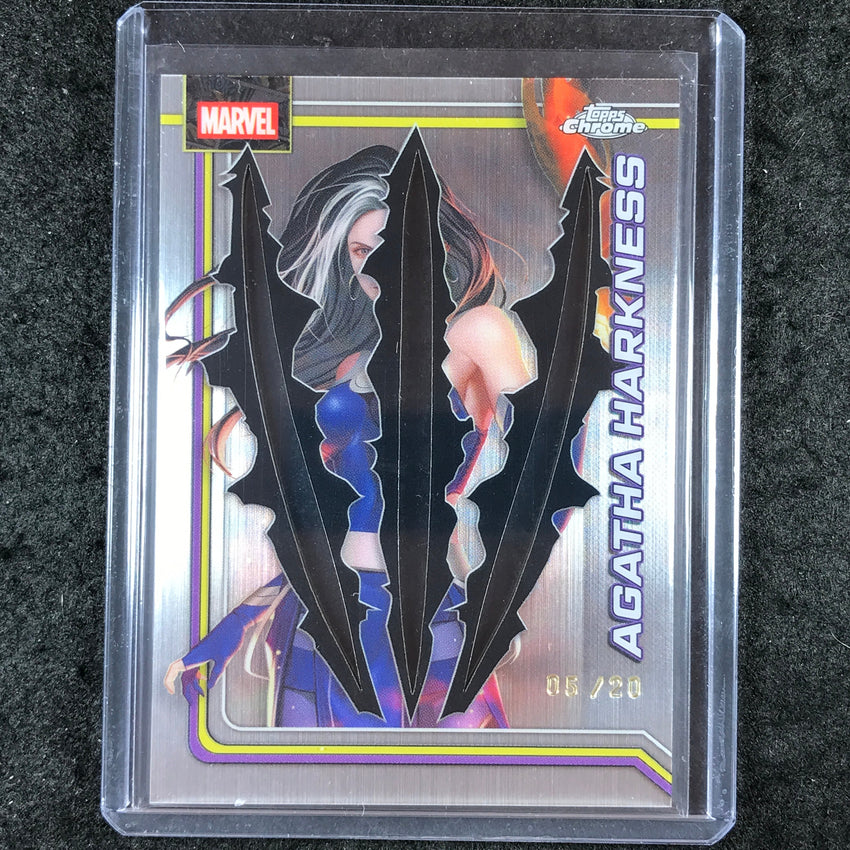 2026 Topps Chrome Marvel Comics AGATHA HARKNESS Clawed Chrome Variation 5/20 #3