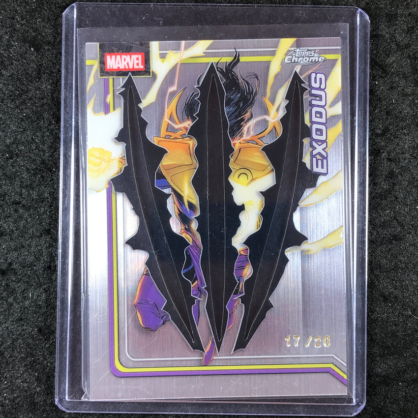 2026 Topps Chrome Marvel Comics EXODUS Clawed Chrome Variation 17/20 #118