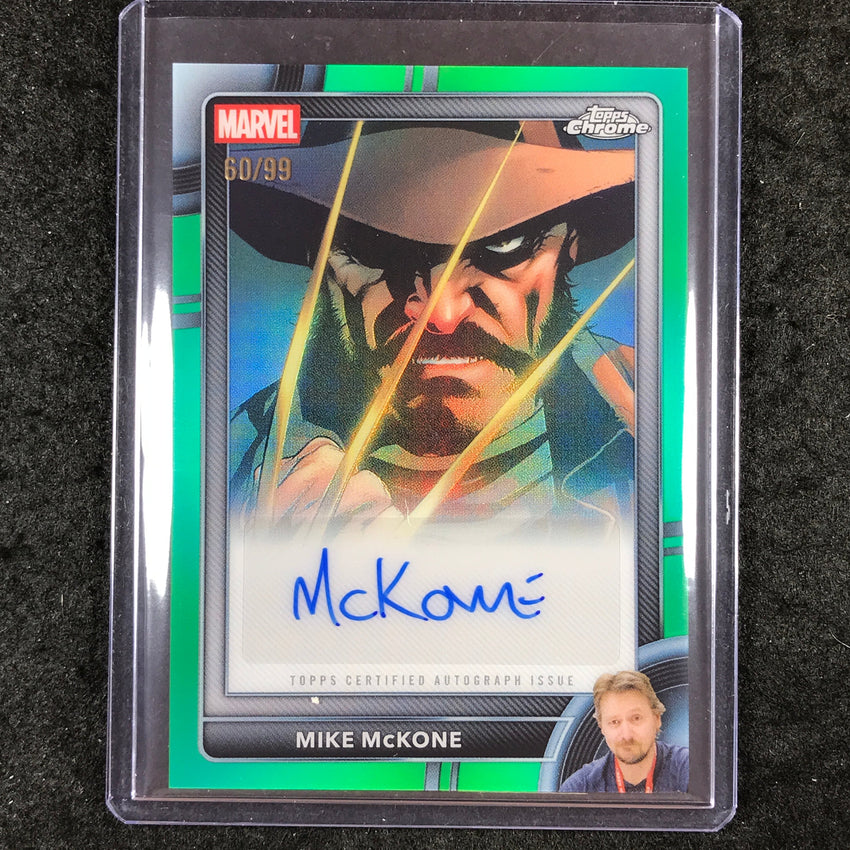 2026 Topps Chrome Marvel Comics LOGAN MIKE MCKONE Artist Auto Green 60/99