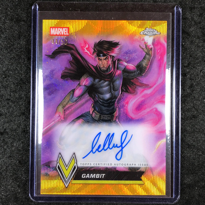 2026 Topps Chrome Marvel Comics GAMBIT BELLA RACHLIN Visage Auto Gold 44/50