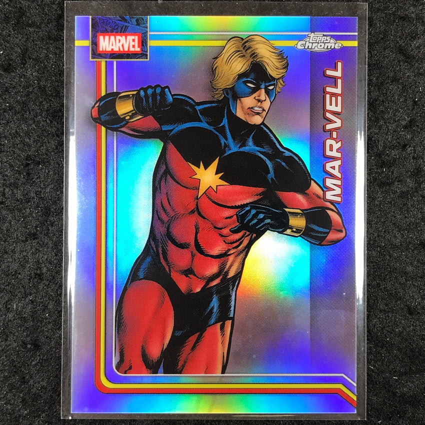 2026 Topps Chrome Marvel Comics MAR-VELL Base Refractor #135